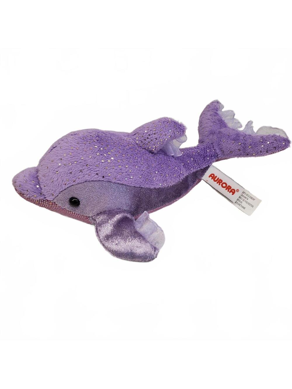 Aurora Purple Dolphin Plush Aurora Destination Nation 10" Purple Dolphin